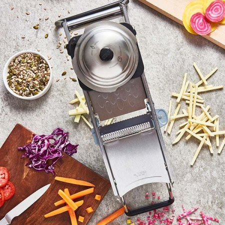 Мандолина «Ультра»; сталь,пластик; H=4.5,L=38.5,B=12.5см; металлич.,черный