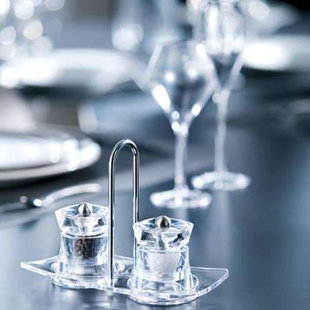 Мельница для соли метал.мех.; акрил; D=5.6,H=8см