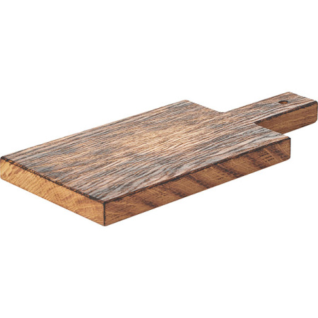 Доска для подачи прямоуг. с ручкой; дуб; L=350,B=150мм; черный