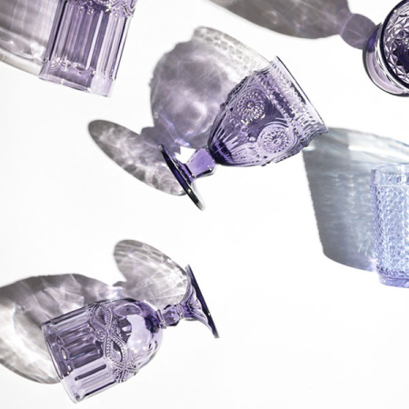 Бокал для вина; стекло; 220мл; H=144мм; фиолет.