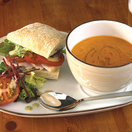 Блюдо-комби «Чино»; фарфор; H=2,L=28,B=25см; белый,бежев.