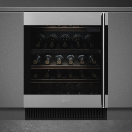 Фото Холодильный шкаф для вина Smeg CVI338LX3 Холодильный шкаф для вина Smeg CVI338LX3