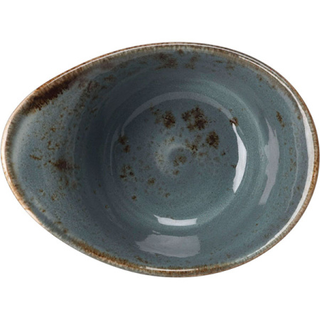 Салатник «Крафт»; фарфор; 125мл; H=5.5,L=13,B=9.5см; синий