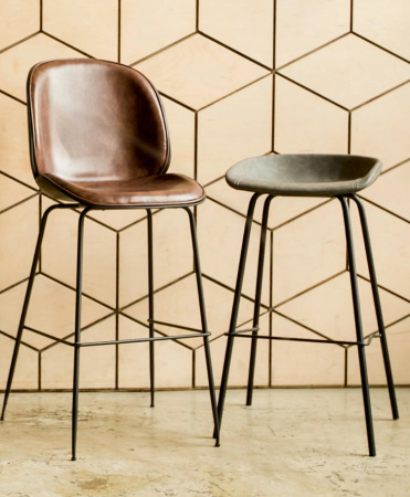 Стул барный Beetle Lite PU серый