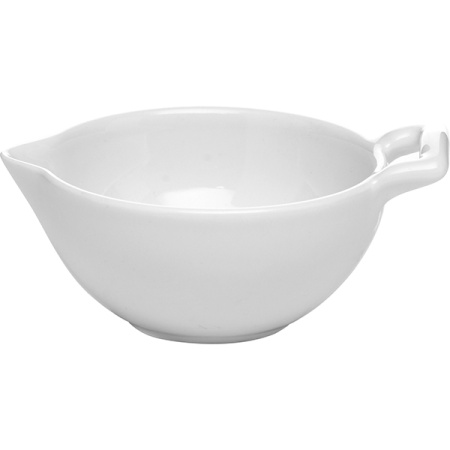 Соусник «Бель Кузин»; фарфор; 55мл; D=7,H=3.5,L=9см; белый