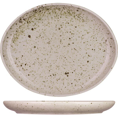 Блюдо овал. «Лайфстиль»; фарфор; L=32,B=25см; песочн.