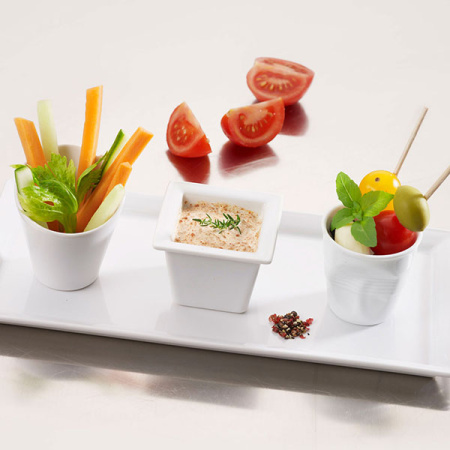 Блюдо прямоугольное «Тайм сквэа»; фарфор; H=1.5,L=26.3,B=13см; белый