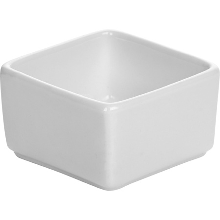 Соусник квадратный «Варик»; фарфор; 70мл; H=3.2,L=5.7,B=5.7см; белый