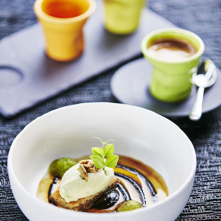 Блюдо с 3-мя выемк. «Базальт»; фарфор; D=4,L=25,B=11.7см; черный,матовый