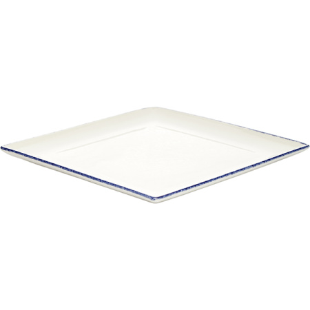 Блюдо квадратное «Блю дэппл»; фарфор; L=27,B=27см; белый,синий