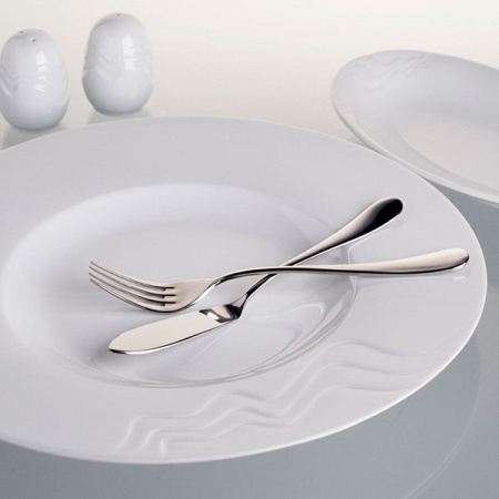 Тарелка мелкая «С-Класс Мелодия»; фарфор; D=22,H=1.5см; белый