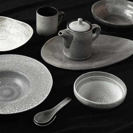 Тарелка глубокая «Млечный путь»; фарфор; 600мл; D=15.5,H=6см; черный