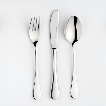 Нож столовый «Риволи»; сталь нерж.; L=210/30,B=2мм; металлич.