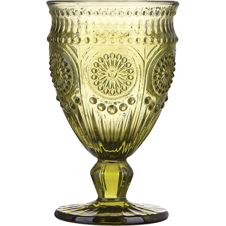 Бокал для вина; стекло; 220мл; D=85,H=140мм; олив.