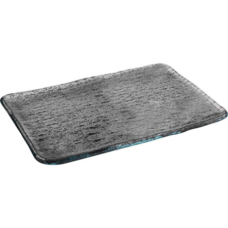 Блюдо для суши; стекло; L=22.5,B=14.5см; серый