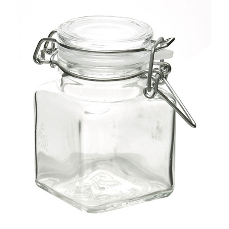 Банка для сыпучих продуктов ,стекло; силикон,металл; 100мл; прозр.