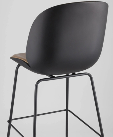 Стул барный Beetle PU со спинкой бежевый