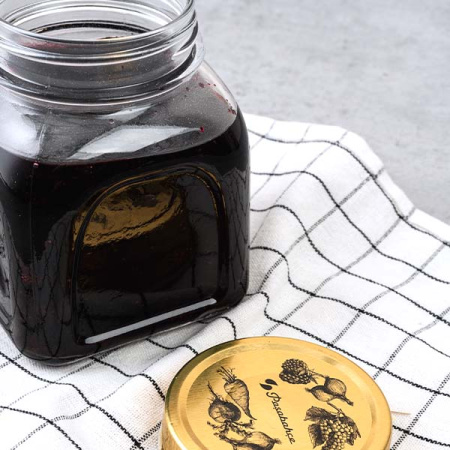 Банка с крышкой «Хоммэйд»; стекло,металл; 500мл; прозр.,металлич.