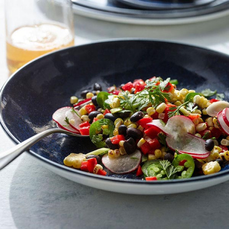 Салатник «Везувиус»; фарфор; 650мл; D=21.5см; синий