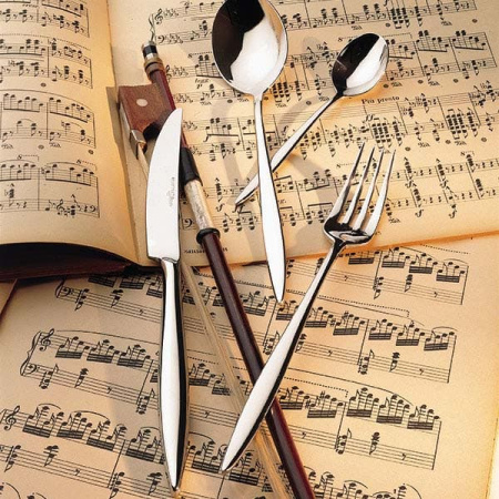 Ложка чайная «Адажио»; сталь нерж.; L=140/40,B=4мм; металлич.