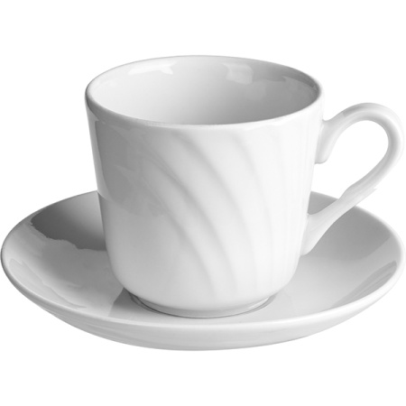 Пара чайная «Голубка»; фарфор; 220мл; белый