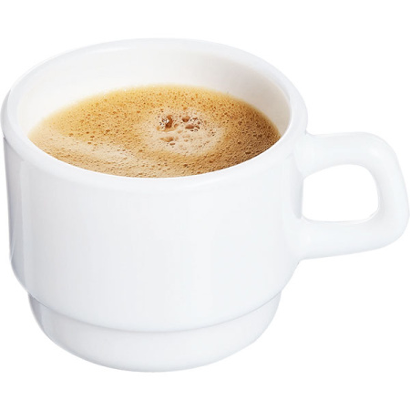 Чашка кофейная Ресторан, 130 мл, стекло, белый