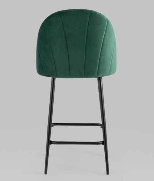 Стул полубарный Логан велюр зелёный