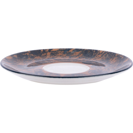 Блюдце с декором Lubiana Аида диаметр 16 см коричневый