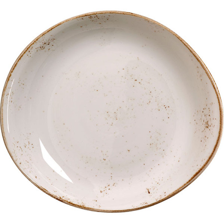 Салатник «Крафт»; фарфор; 670мл; H=5.5,L=28,B=24.5см; белый