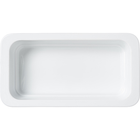 Гастроемкость 1/3; фарфор; H=6.5,L=32.5,B=17.6см; белый