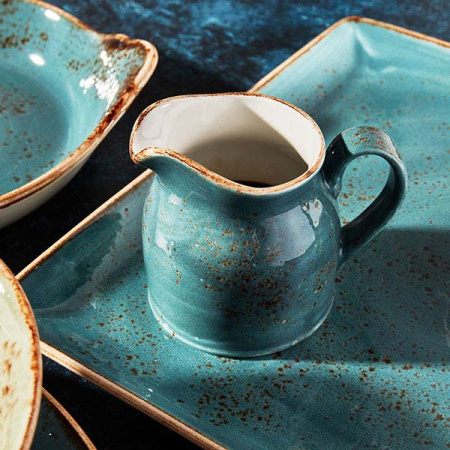 Блюдо для запек. «Крафт»; фарфор; D=18.5,H=4.5см; синий