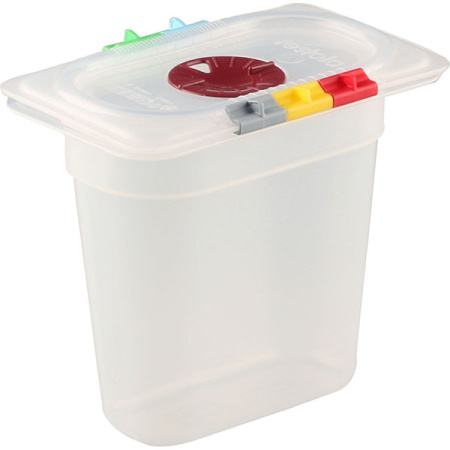 Гастроемкость (1/9); полипроп.; 1.1л; H=15,L=17.6,B=10.8см; прозр.