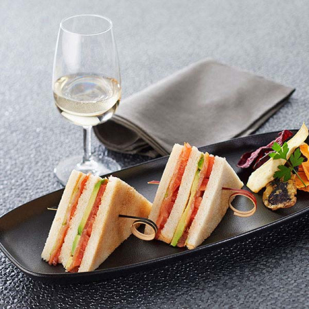 Блюдо прямоуг.; фарфор; H=2.9,L=36,B=15см; черный