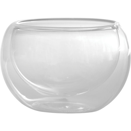 Салатник двойные стенки; стекло; D=8,H=5см; прозр.