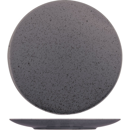 Тарелка для пиццы «Лайфстиль»; фарфор; D=30,H=2.5см; серо-голуб.