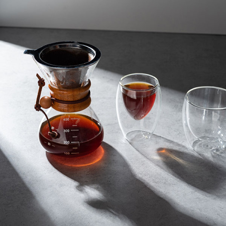 Бокал двойные стенки «Проотель»; термост.стекло; 250мл; D=8,H=9см