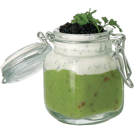 Банка с крышкой; стекло; 70мл; D=4.5,H=8см; прозр.