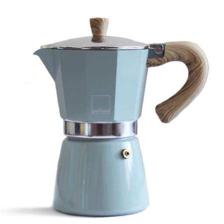 Гейзерная кофеварка Gnali&Zani Venezia голубая на 6п