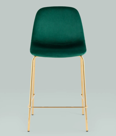 Стул полубарный Валенсия SN велюр зеленый золотые ножки