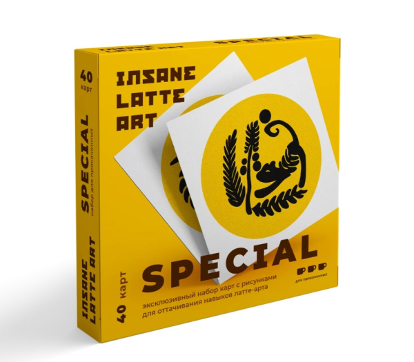 Комплект для латте-арта Insane Latte Art Fake Milk Concentrate + набор карточек SPECIAL