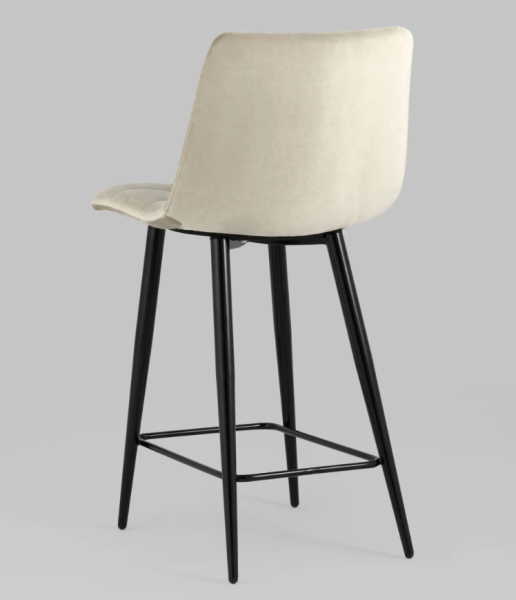 Стул полубарный Джанго велюр бежевый высота сиденья 60 см