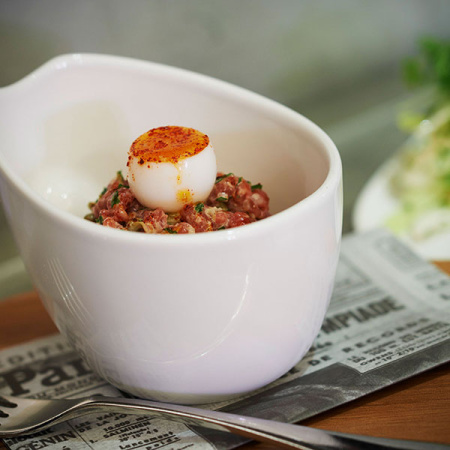 Салатник «Импульс»; фарфор; 250мл; H=9,L=12,B=10см; белый