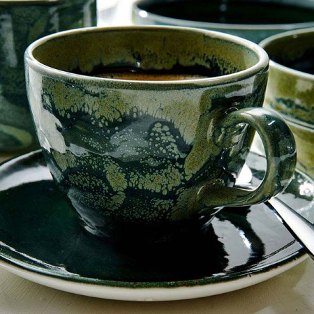 Блюдце Steelite Визувиус Бёрнт Эмералд диаметр 12.5 см