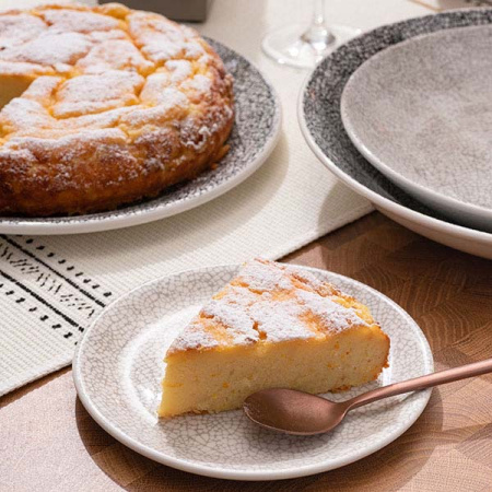 Салатник «Инк Грэй»; фарфор; D=20.5см; серый,белый