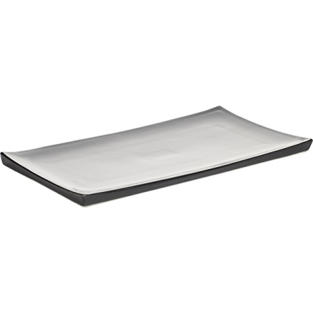 Блюдо для суши «Пати»; фарфор; L=41,B=20см; черный