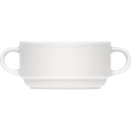 Бульон.чашка «Карат»; фарфор; 300мл; D=10,H=5,L=15см; белый