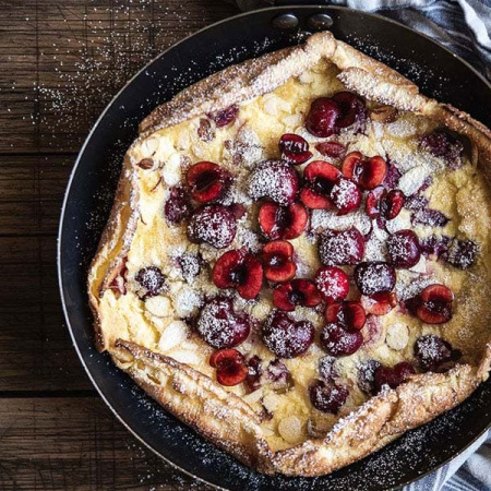 Сковорода; голуб.сталь; D=24,H=5,L=44см; серый