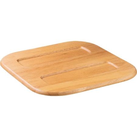 Тарелка квадратная «Тэйст»; дерево; L=30,B=30см; св.корич.