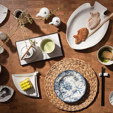 Блюдо для подачи прямоуг.; фарфор; H=1.5,L=30,B=17см; белый,черный