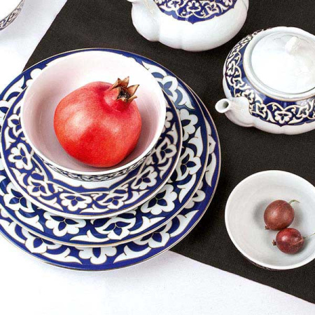 Пиала чайная «Восток»; фарфор; 500мл; D=14,H=6.5см; синий